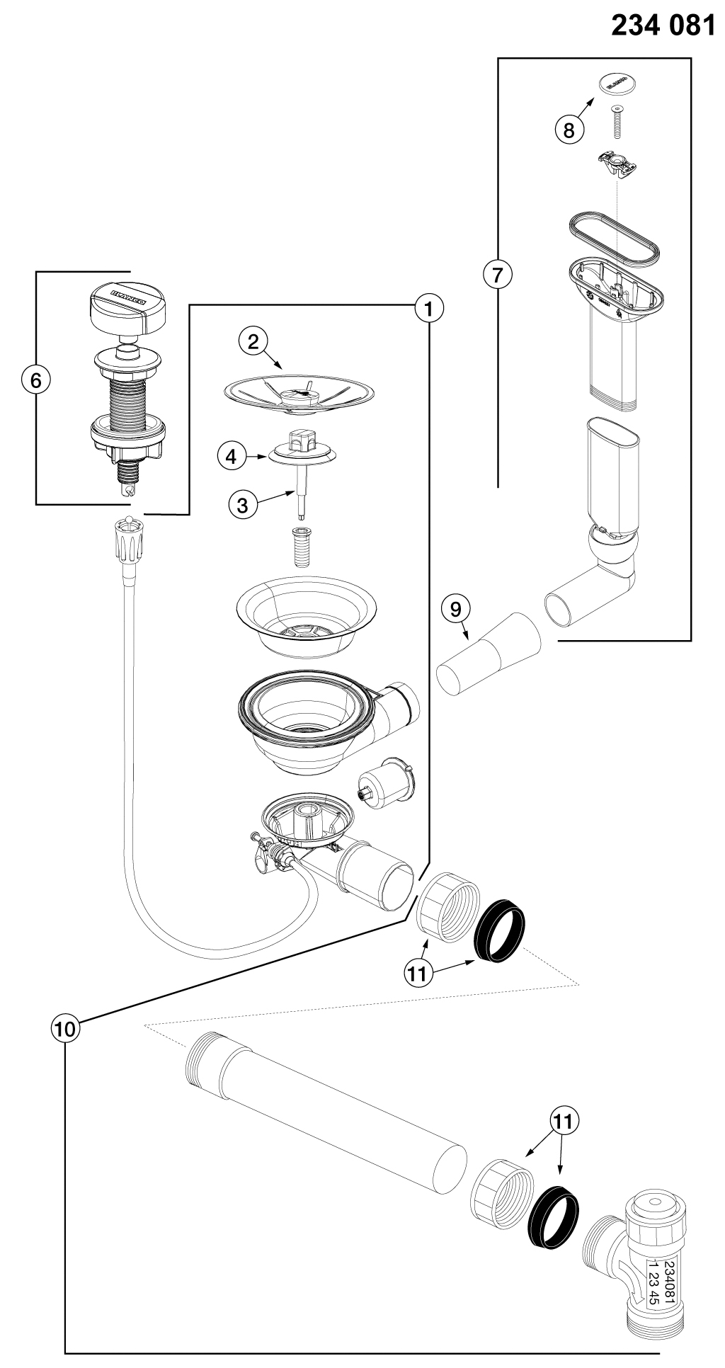 BLANCO Afløb InFino AXIA III 45S/5S/XL6S 1x3,5'' MXI BLANCO Afløb InFino AXIA III 45S/5S/XL6S 1x3,5'' MXI